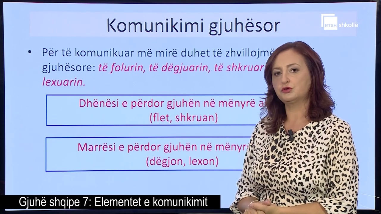Elementet e komunikimit | Gjuhë shqipe 7