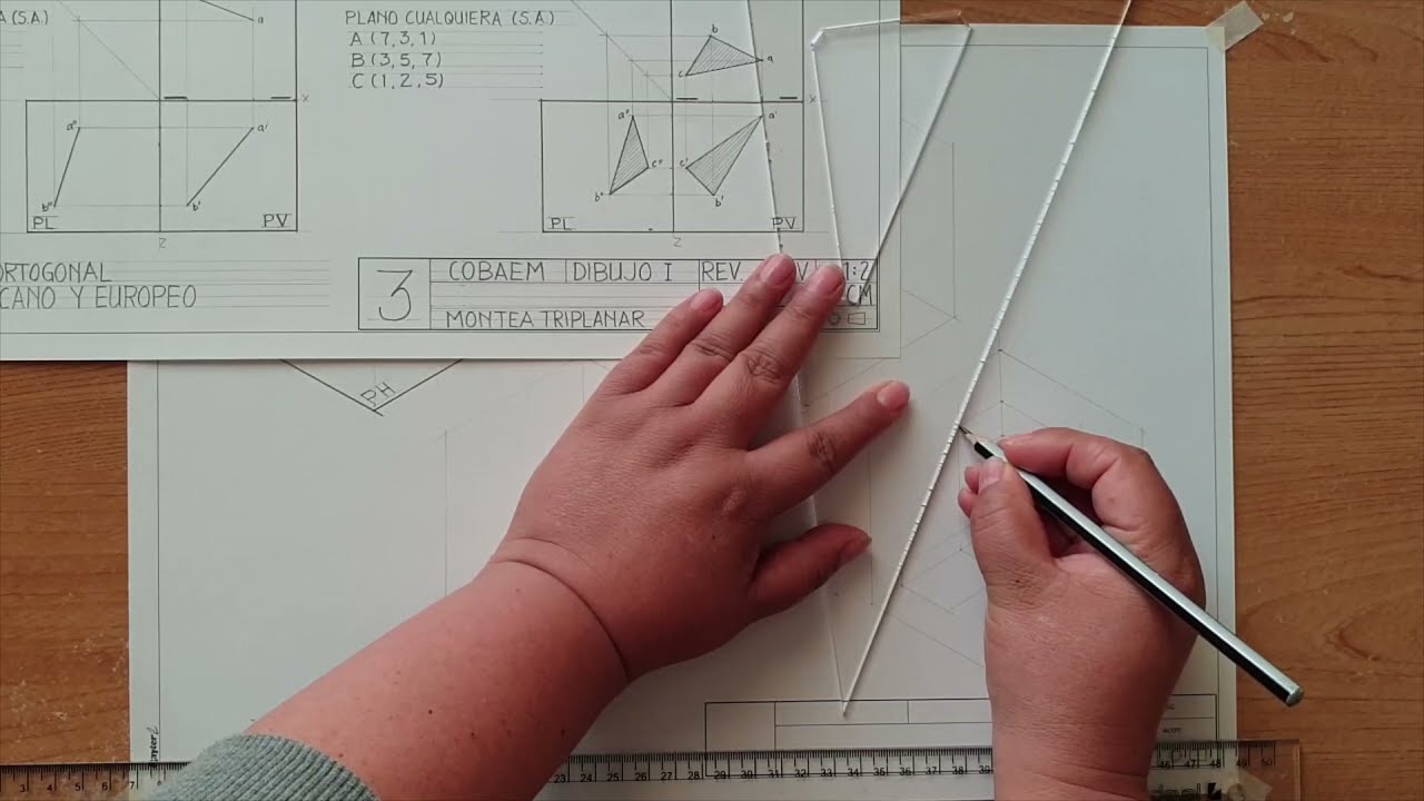 Proyección Isométrica. Punto, recta y plano en Sist. Europeo (parte 2)