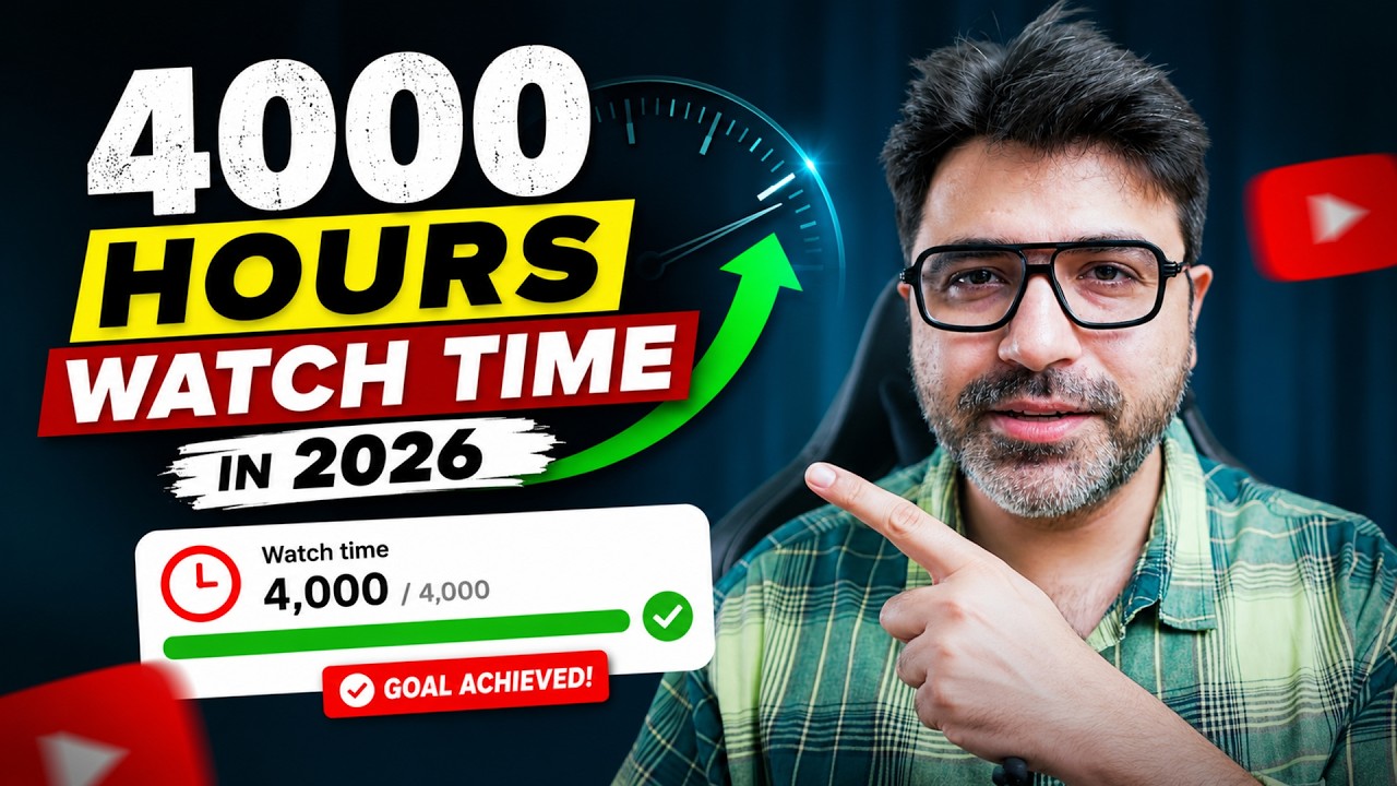 How to Complete 4000 Watch Hours FAST in 2026 | YouTube Channel Monetization Tips