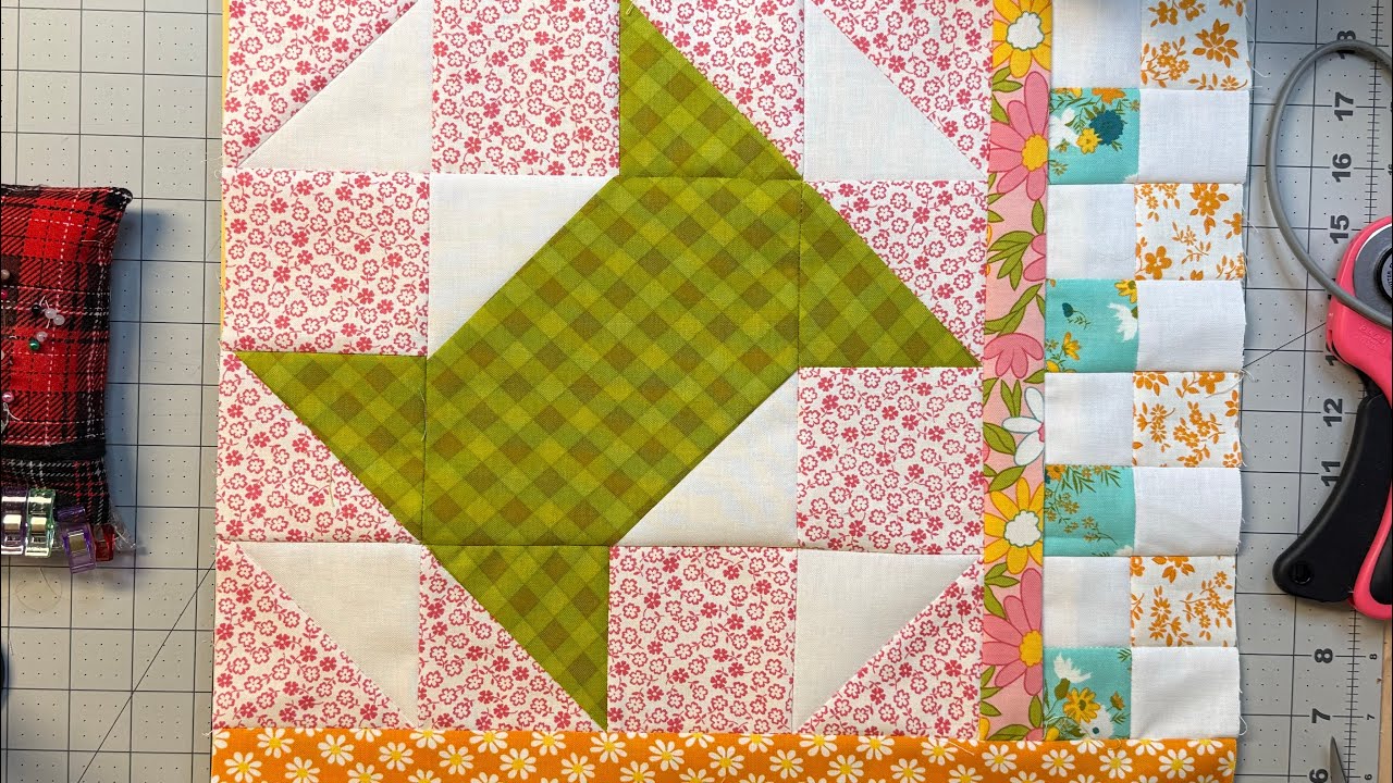 Mending Basket Block 19 of the Grandma's Kitchen Challenge from Pat Sloan