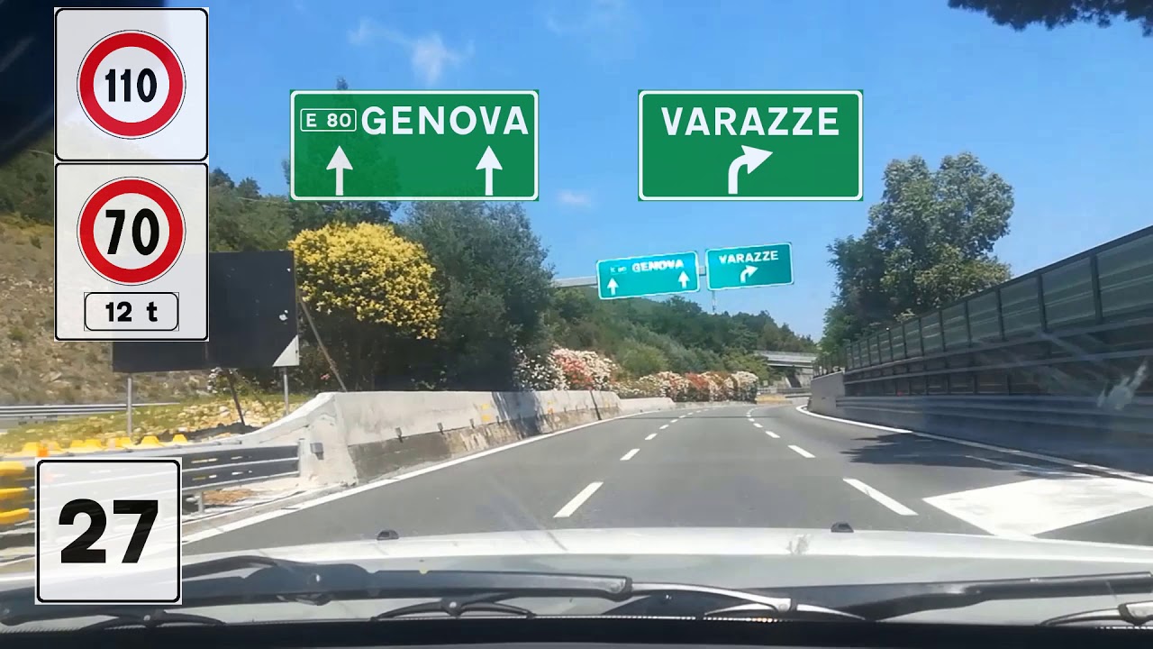 I - Autostrada A10 - Tratto Savona-Genova Prà w/ Sicilian Driver SR