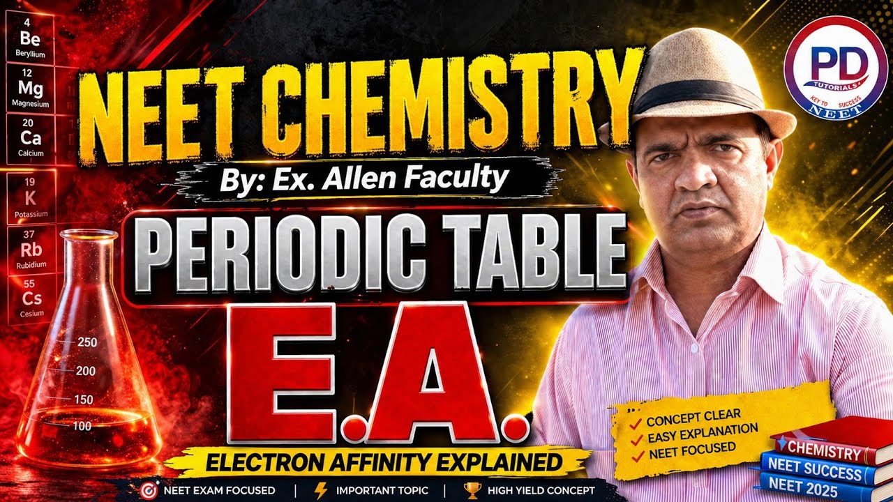 NEET Chemistry; Electron affinity! Pankaj Bagaria Sir#PD TUTORIALS