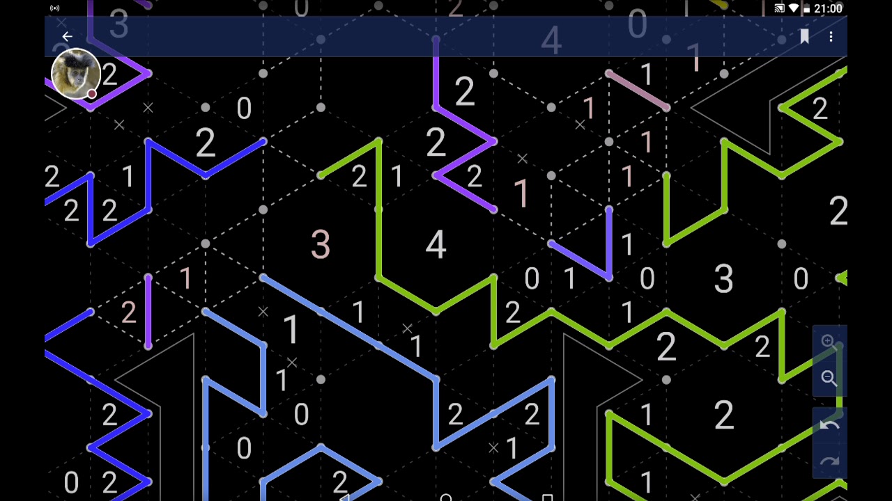 Slitherlink gameplay --- Snowflakes / Large #2 (2x speed, no sound)