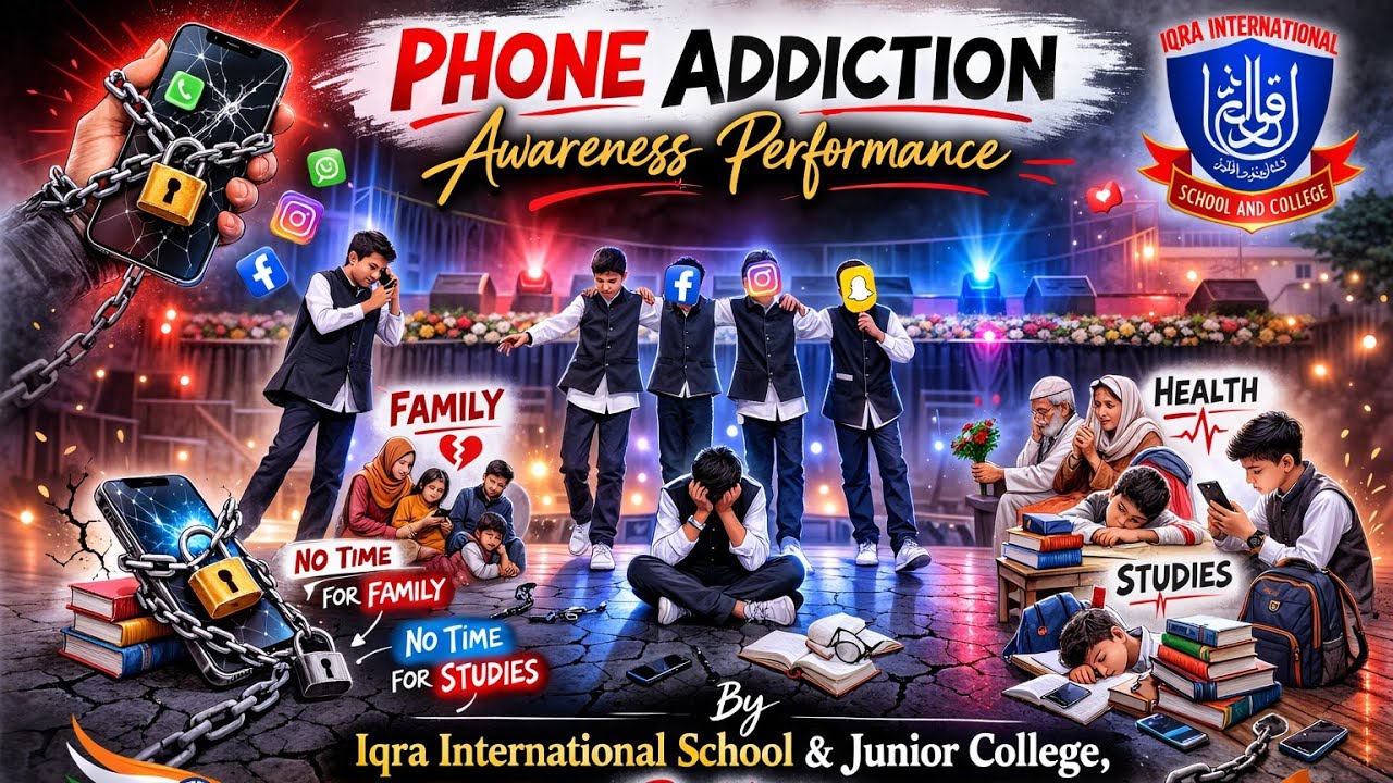 📱🎭 Phone Addiction Performance | By Iqra International School & Junior College, Parbhani 🎶