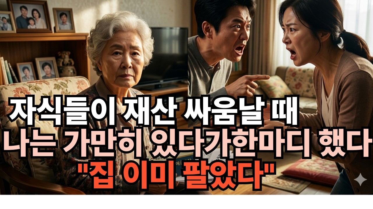 남편 장례식 다음날 자식들이 재산을 나누자고 했습니다… 저는 이미 집을 팔았습니다 l 시니어 사연 ㅣ노후 사연 ㅣ 인생 사연 드라마ㅣ 오디오북 ㅣ