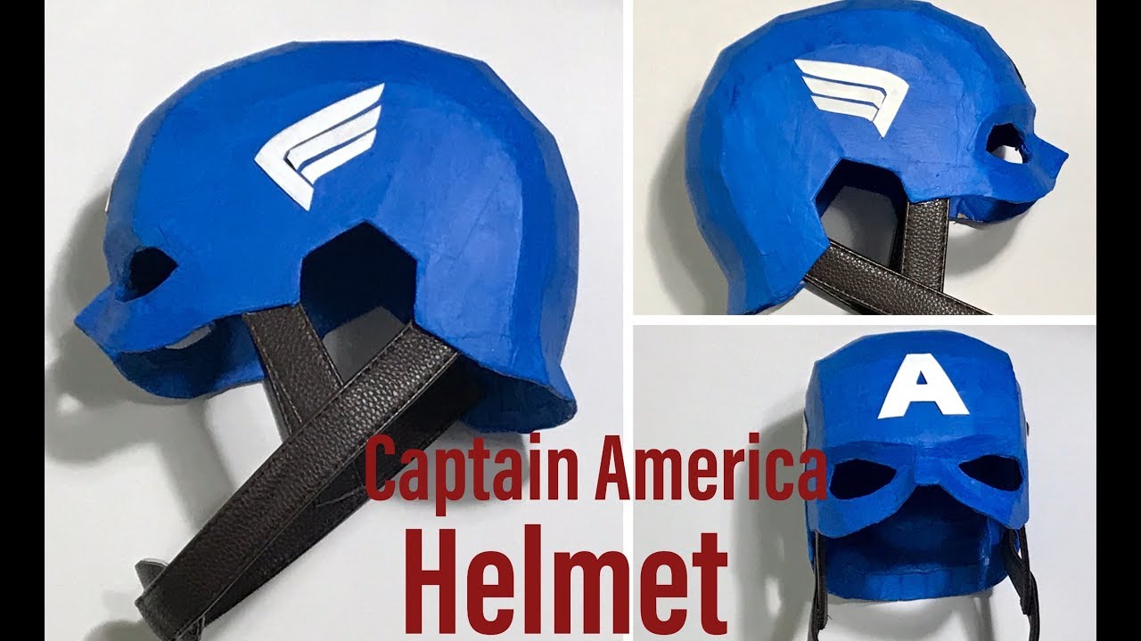 How to Make Captain America helmet out of cardboard |DIY the avengers Captain America helmet
