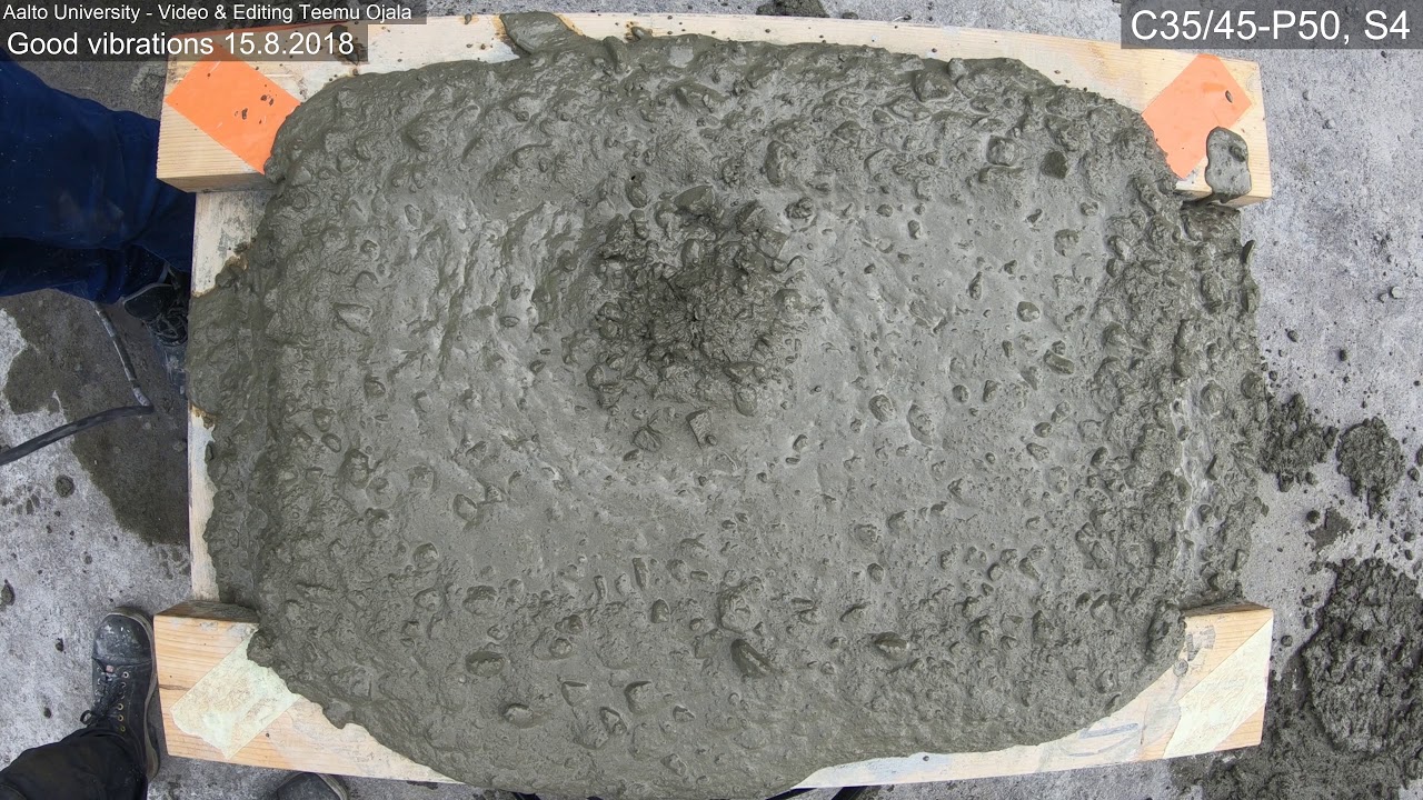 Compaction of concrete C35-45-P50, S4
