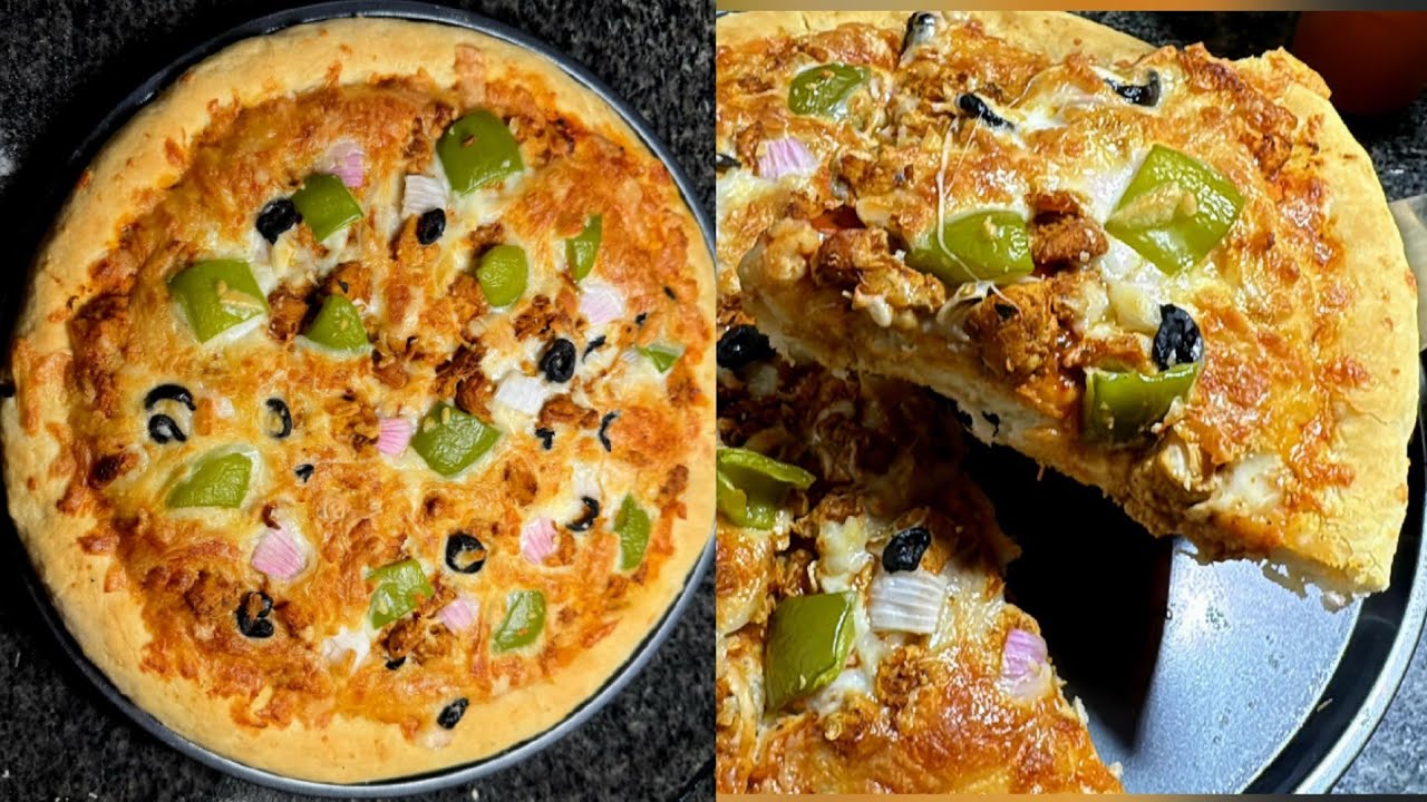 Easy Chicken Tikka Pizza Recipe | Easy pizza dough and pizza recipe
