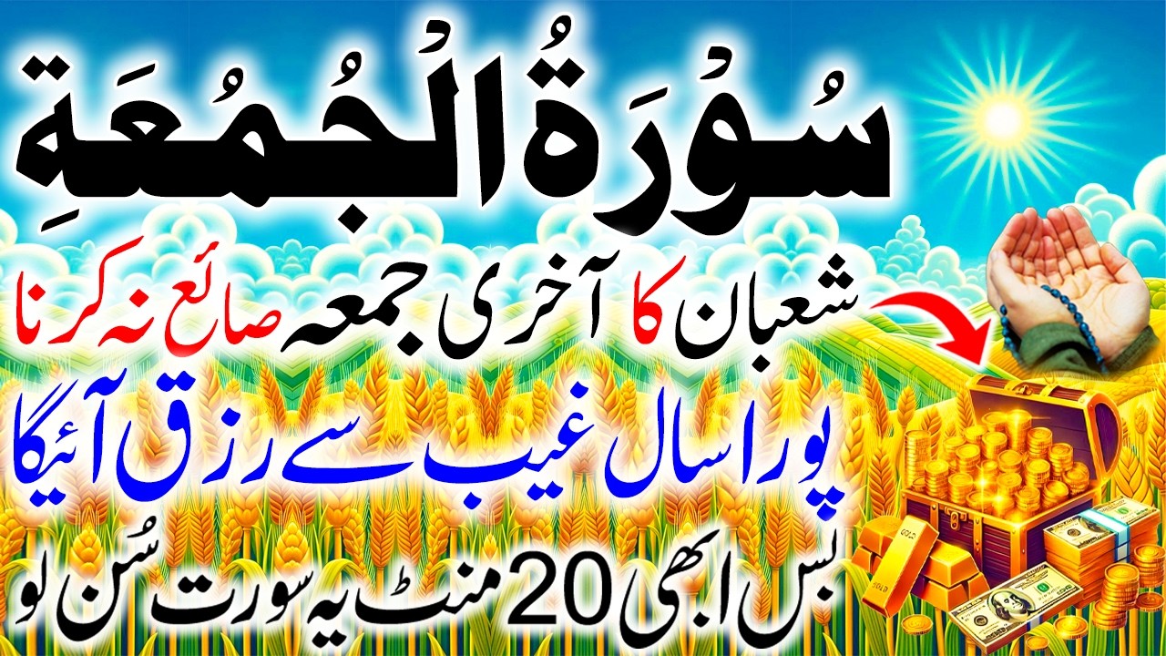 Surah Jumuah Ki Pyari Sukoon Bhari Tilaawat I Har Dua Qabool Karne Wali Surah I Rizq Ki Barish Hogi