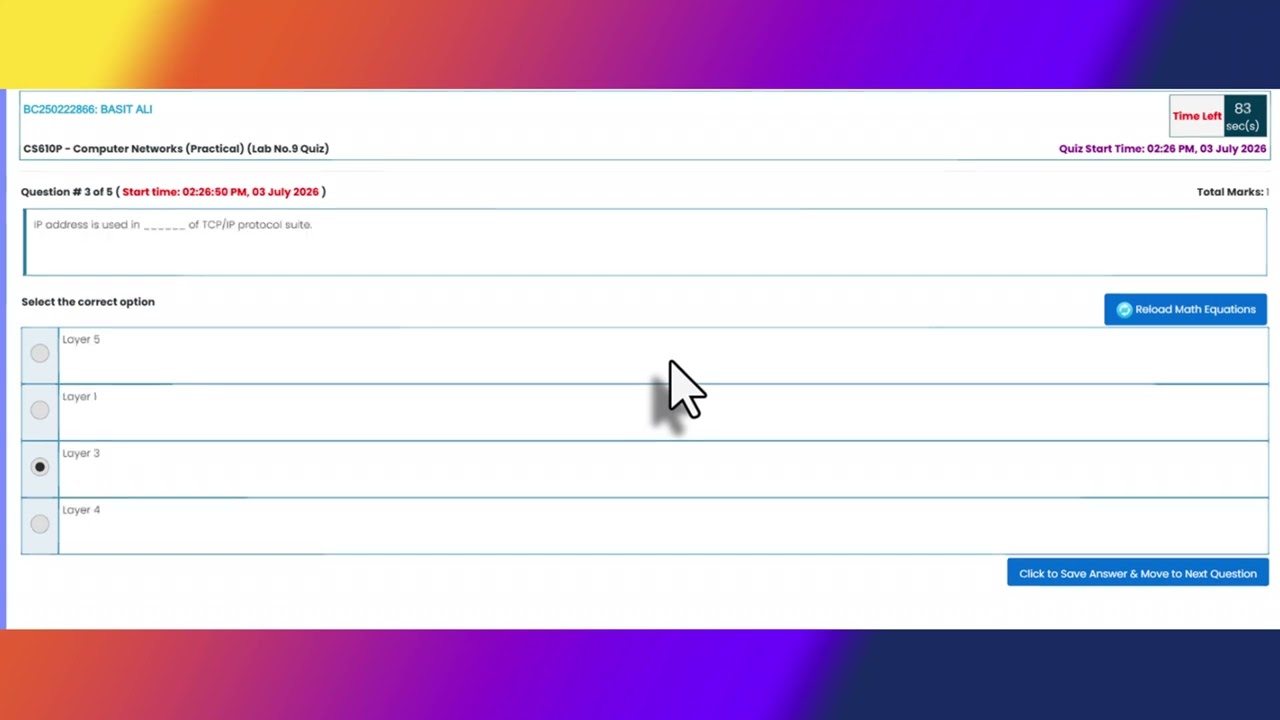 CS610P Lab Quiz No. 9 Solved | Virtual University (VU) | VU Mastermind