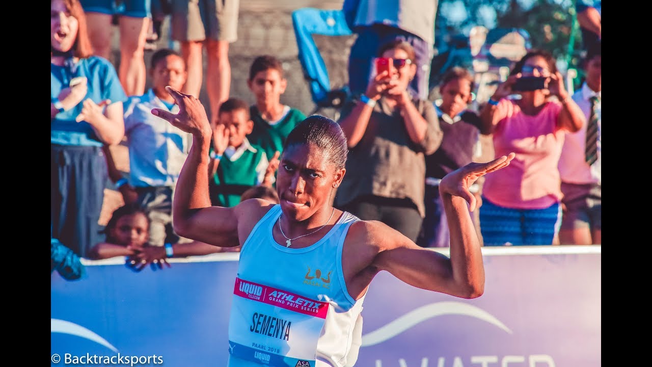 Caster Semenya outkicks the Dominique Scott  in the Women's 1500m