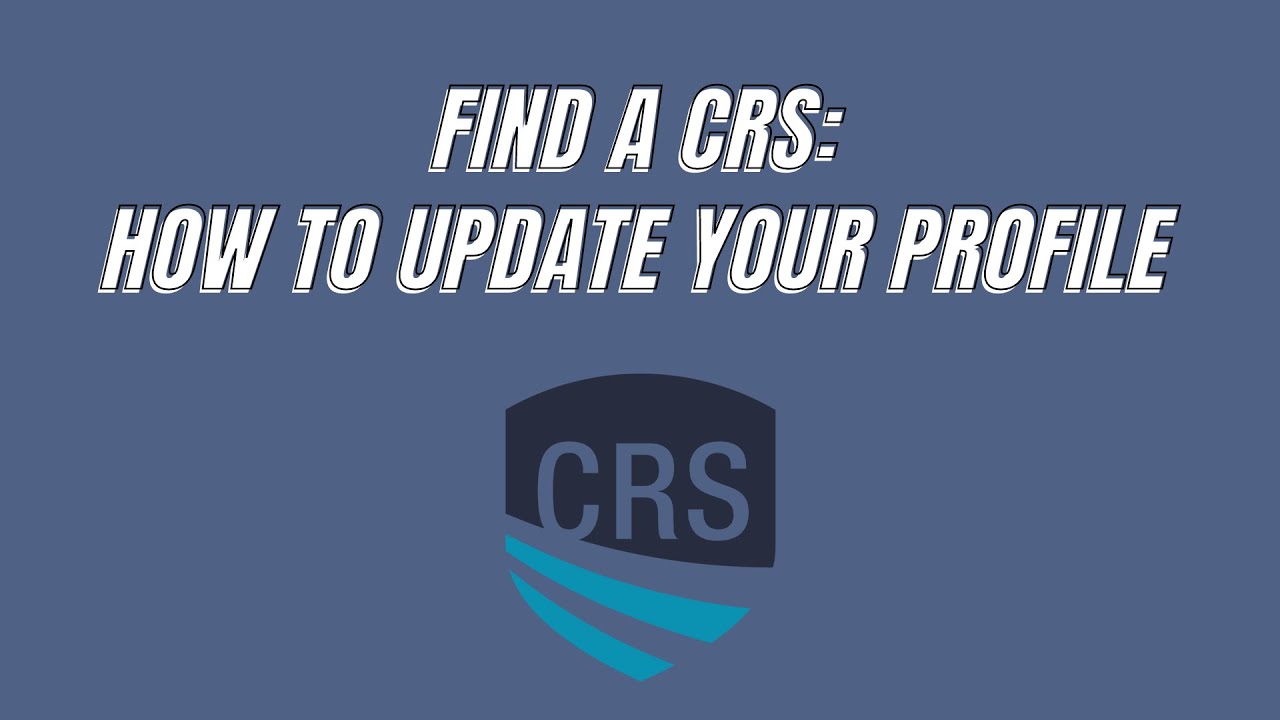 Find a CRS: Update Your Profile | RRC