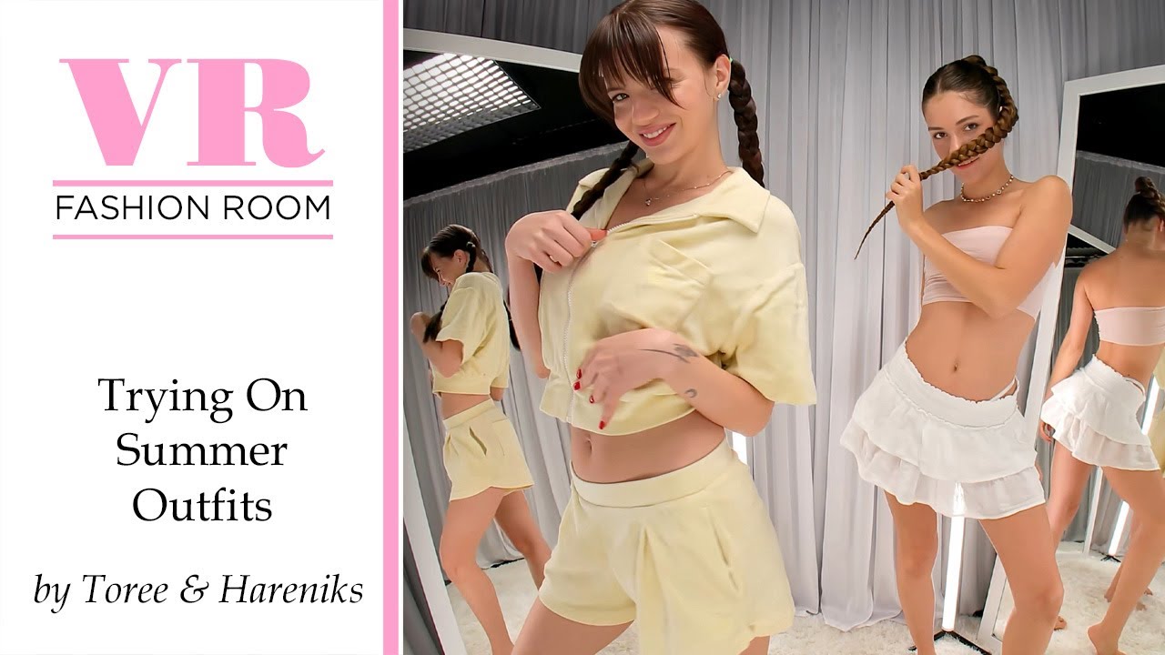 Trying on summer outfits by Toree & Hareniks in VR180 3D