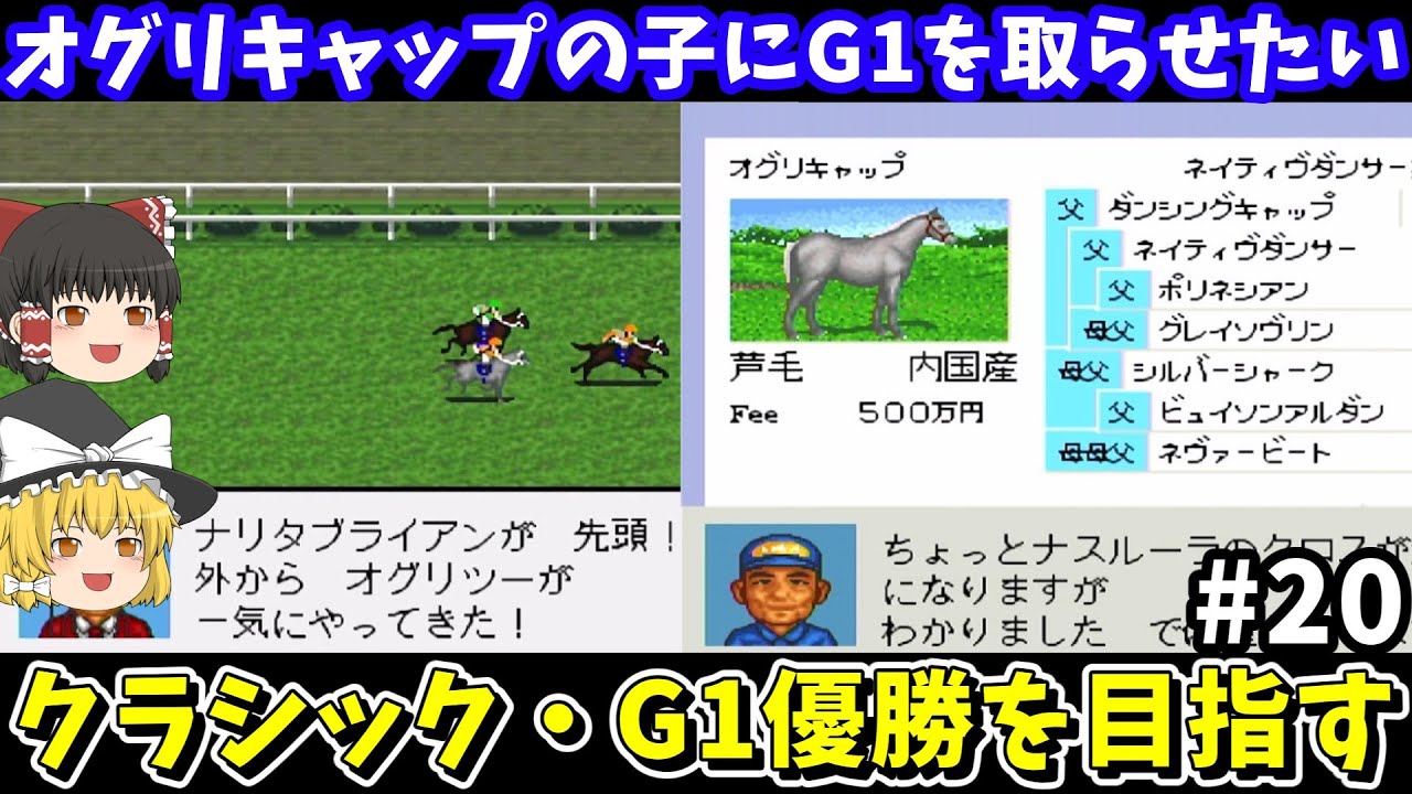 【ダビスタ96】オグリキャップ産駒でG1優勝を目指す！ダービースタリオン96【レトロゲームゆっくり実況】