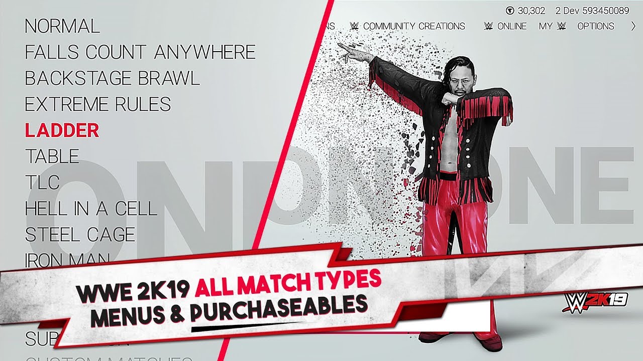 WWE 2K19 All Match Types, Menus, & Purchaseables (20+ Match Types)