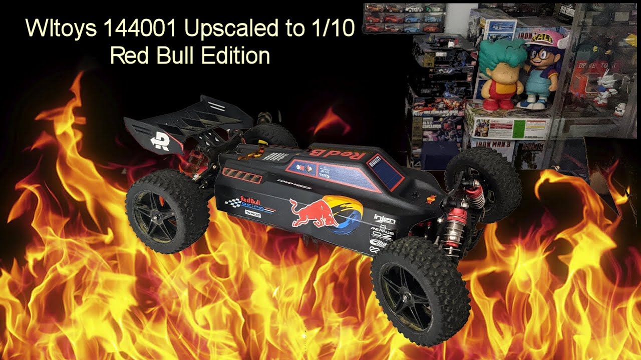 From WLtoys 144001 / 124017 / 124019 to 1/10 Scale Buggy Redbull Edition.  Hop-up Brushless 104001?