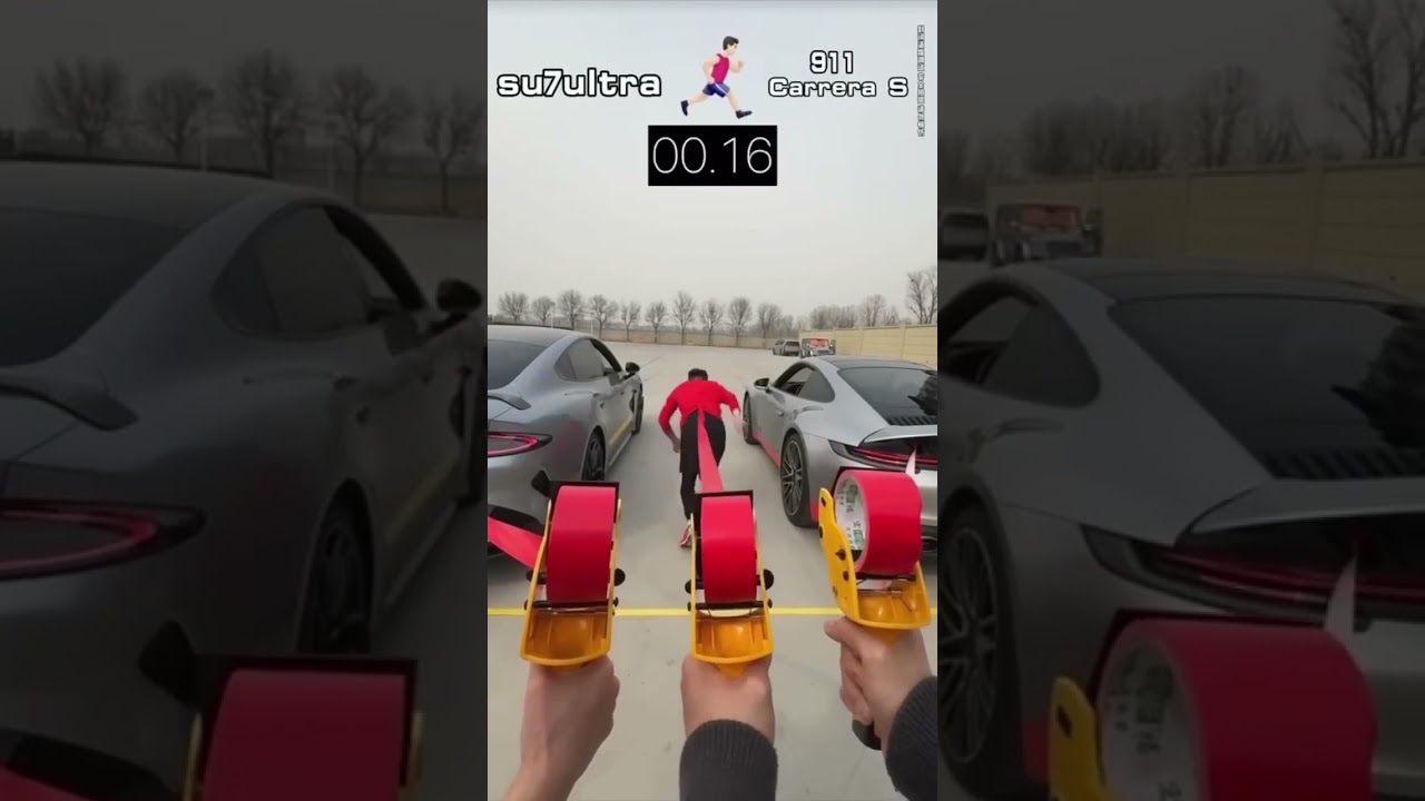 Xiaomi SU7 Ultra против Porsche 911 и человека 💪