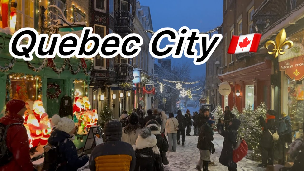 Quebec City 🇨🇦⚜️| Christmas Walking Tour in the snow ❄️🎄| HD 60 fps | November 30, 2025 ASMR Canada
