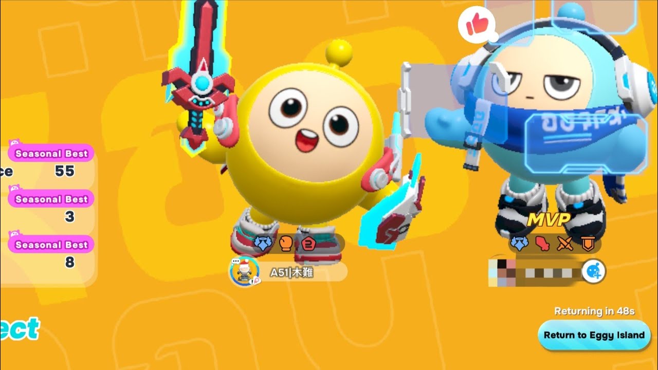 Eggy Party Gameplay Hype Arena Walkthrough...Invited this guy