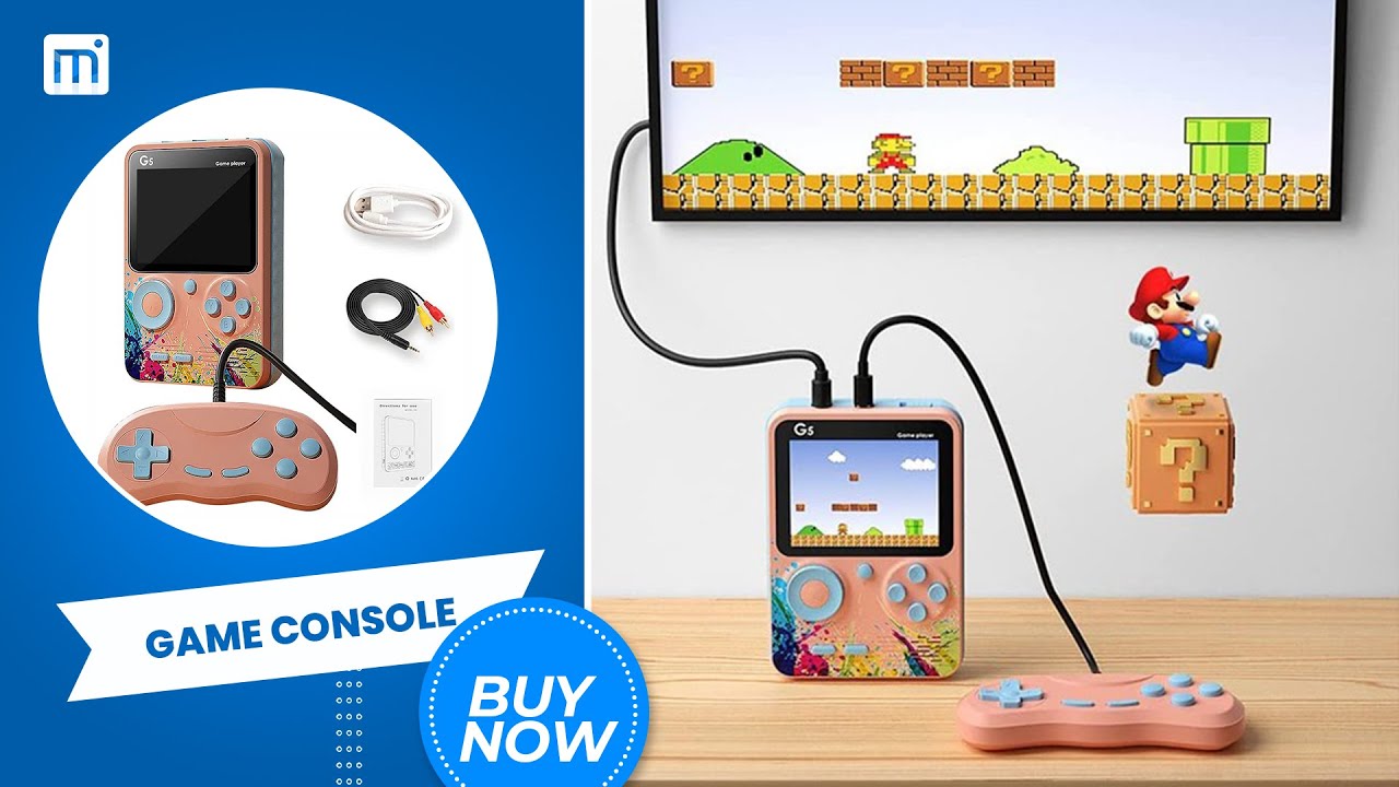 MIRUSI G5 Retro 3 Inch Handheld Game Console Built- Support For Connecting TV & Two Players