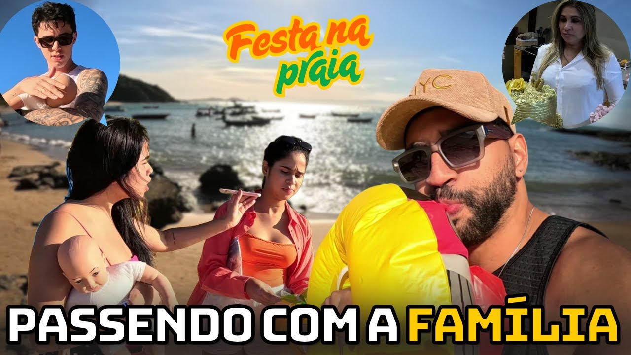 FIM DE SEMANA com a FAMÍLIA - Bagunça na PRAIA e FESTA | Vlog