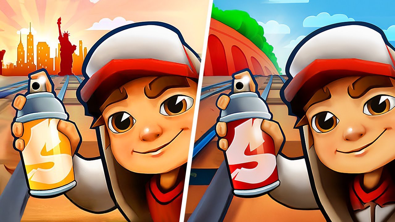 Subway Surfers против Subway Surfers New York, Subway Surfers New Update Classic, Subway Surf You...