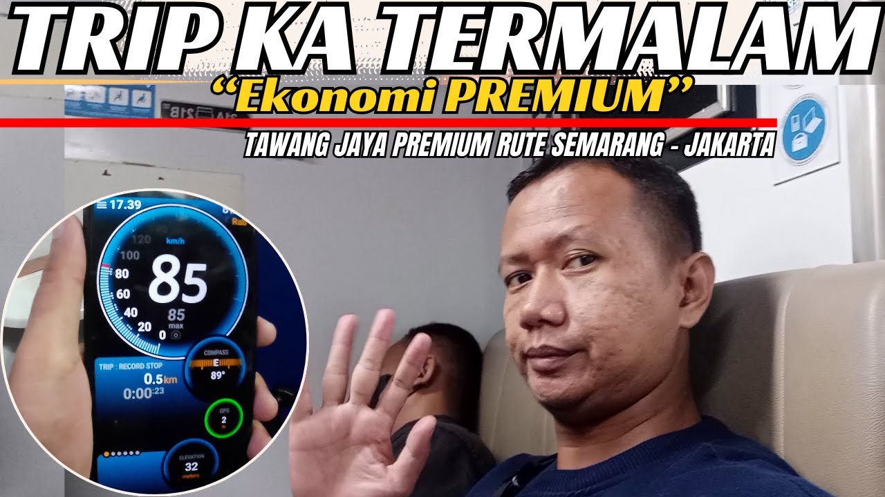PEMALANG - JAKARTA : NAIK KERETA PALING MALAM DARI STASIUN PEMALANG | KA TAWANG JAYA PREMIUM EKONOMI