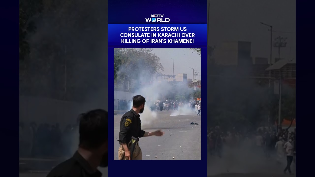 Pakistani Protesters Storm US Consulate In Karachi Over Killing Of Iran's Khamenei