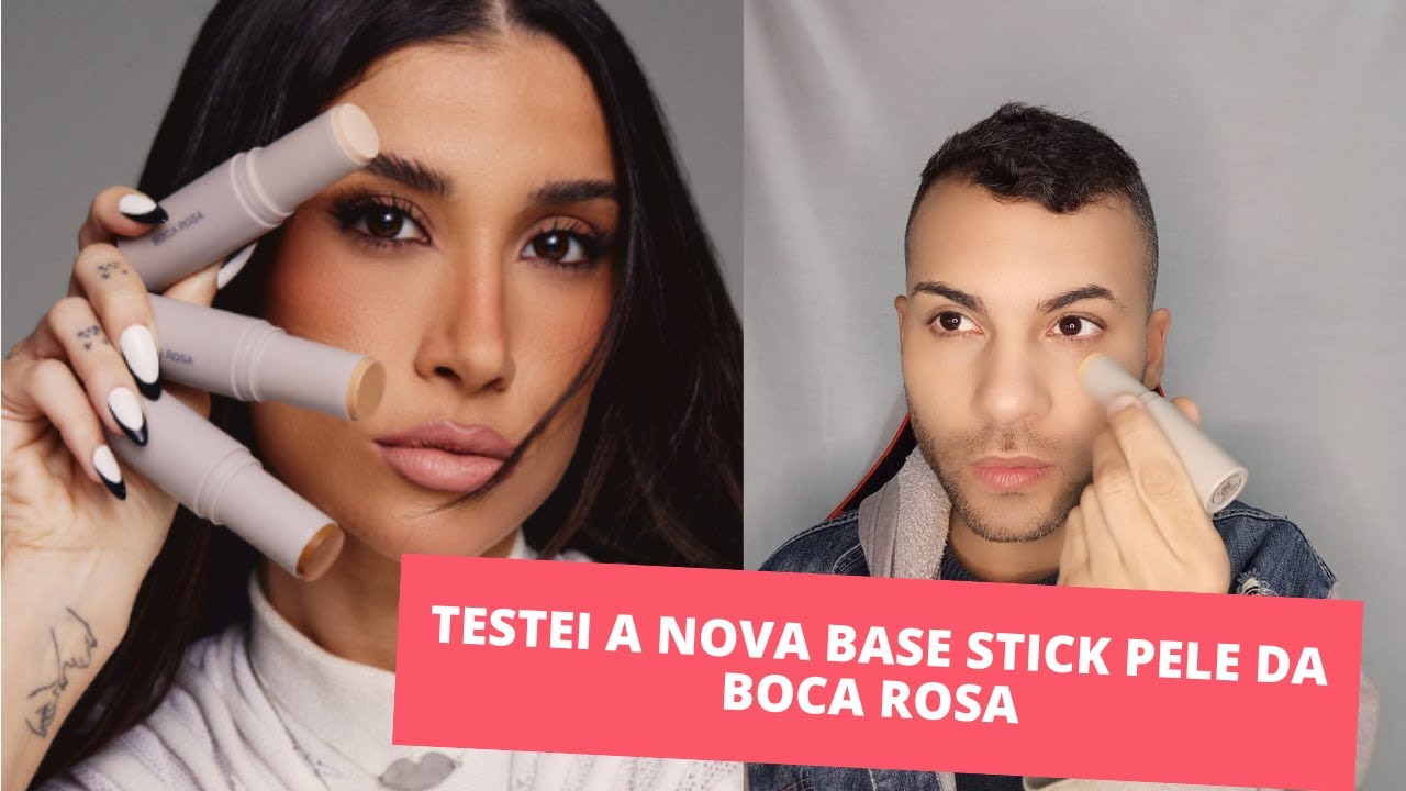 TESTEI A NOVA BASE STICK PELE DA BOCA ROSA  | Lucas Coitinho