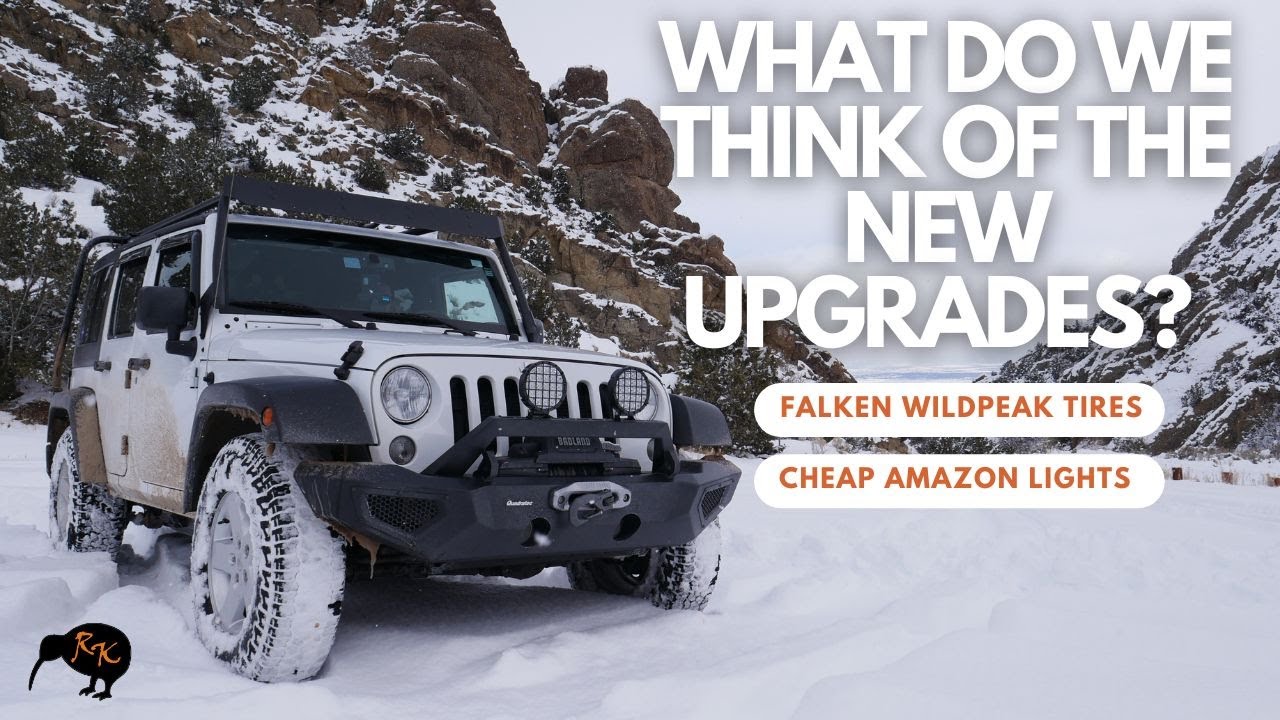 FALKEN WILD PEAK TIRE REVIEW | Amazon Lights | New Jeep Upgrades | Utah Snow Day |