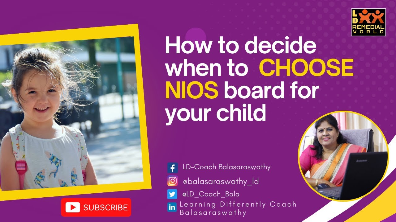 How to decide when to  CHOOSE NIOS, for your chiild?