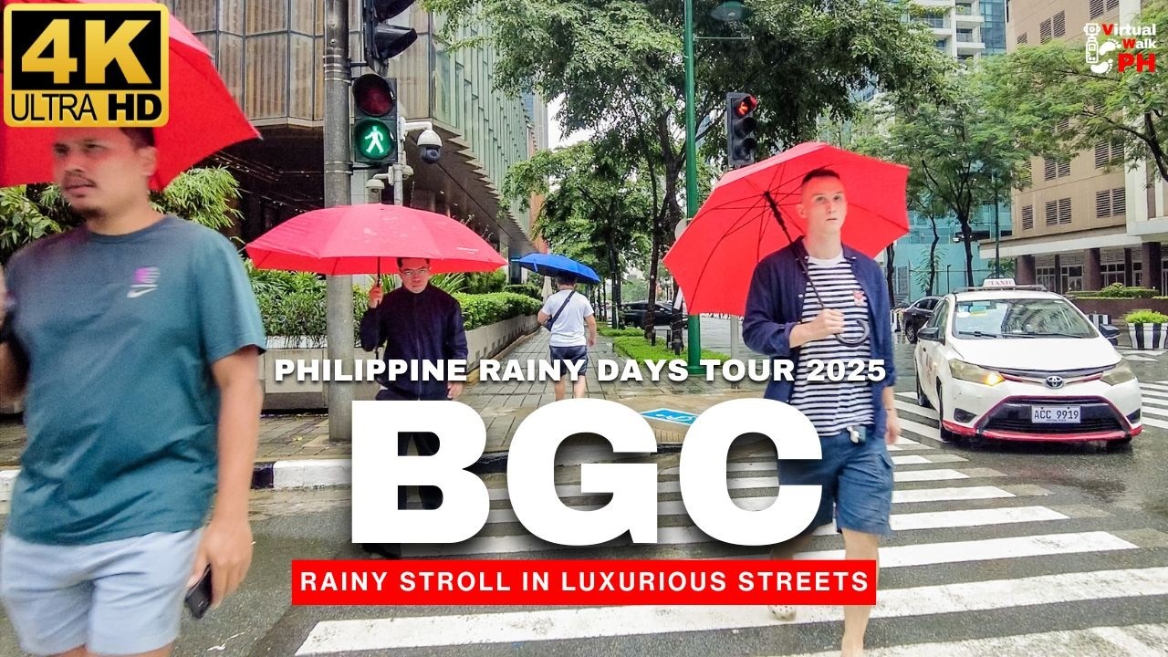 [4K] Rain Walk in BGC | Exploring the Luxurious Streets of Bonifacio Global City (2025)