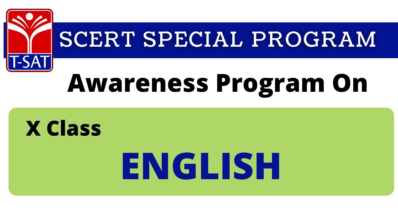 T-SAT || SCERT  : Orientation Program on  ENGLISH - 10th Class