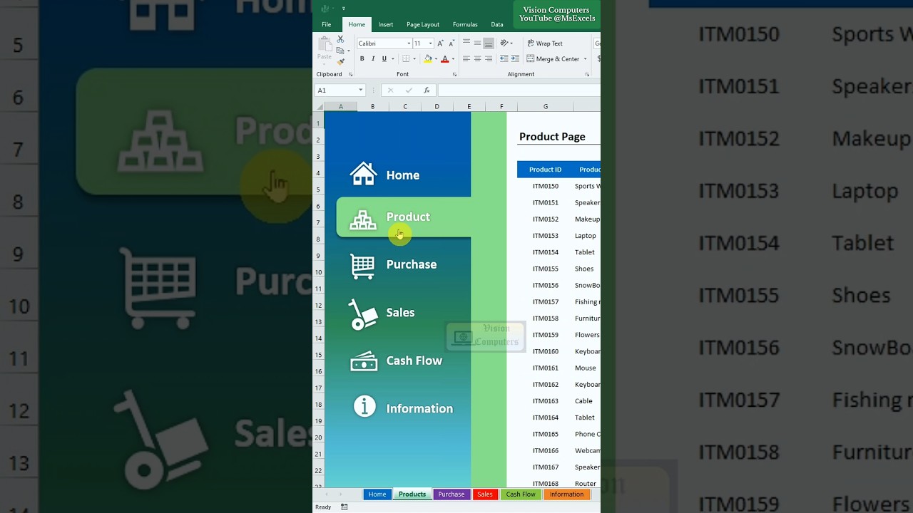 Excel Custom Navigation bar ! Side bar #Excel #exceltips #exceltricks #exceltutorials #spreadsheets