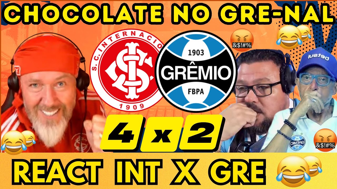 REAÇÕES do GRENAL 4X2 - REACT INTERNACIONAL 4X2 GRÊMIO - REACT GRÊMIO - REACT GRENAL - GAUCHÃO 2026!