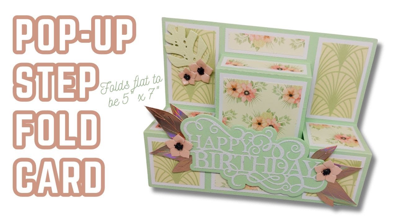 5x7 Pop Up Step Fold Card Landscape
