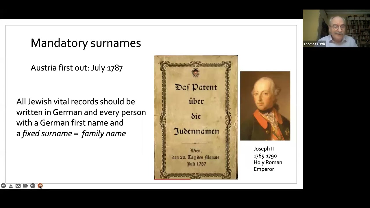 Jewish Surnames and Patronymics - Tracing Your Ancestors before they had Surnames