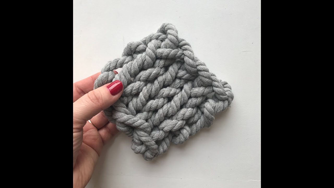 Easy knit coasters