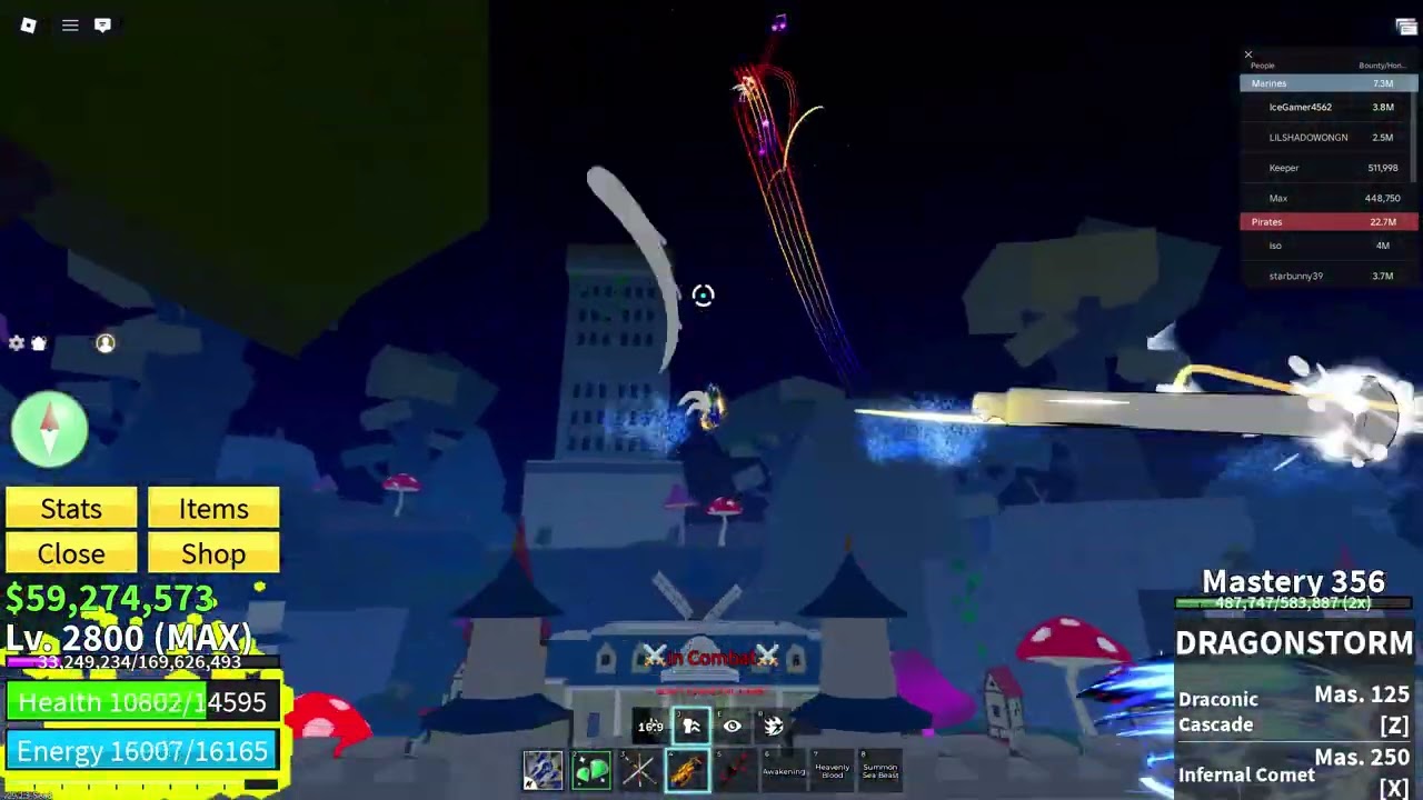 Fighting Teamers in Blox Fruits#bloxfruit