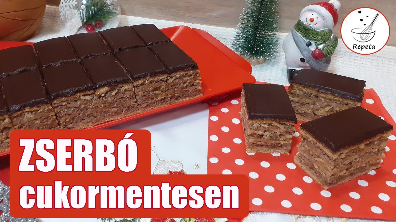 Zserbó cukor nélkül 😍 klasszikus süti teljes kiőrlésű lisztből