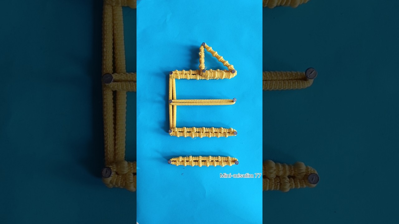 Allah name with Beautiful Yellow 💛 colours Rubber Bands Art 🕋❤️ 