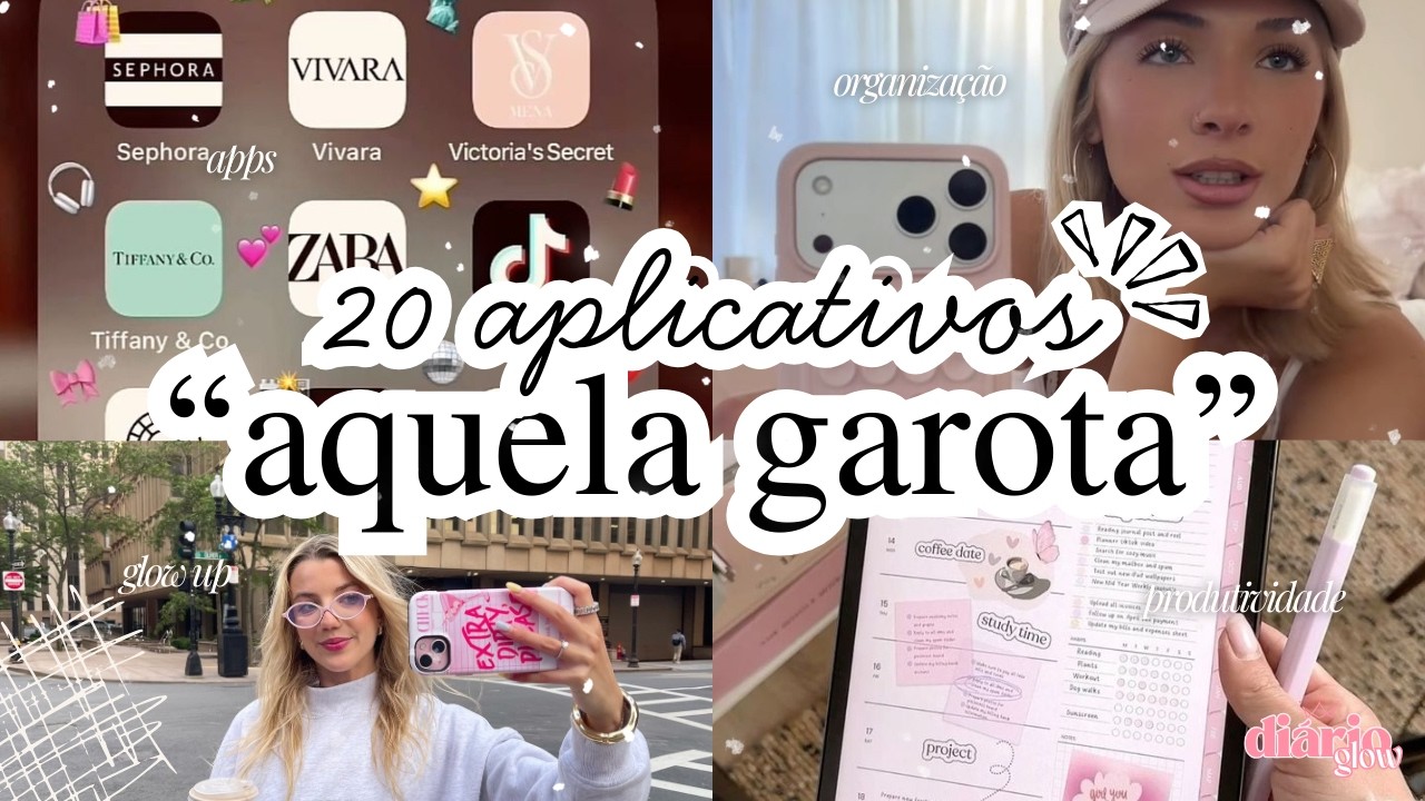 20 APLICATIVOS que AQUELA GAROTA TEM | Todos GRATUITOS - produtividade, beleza, estudos etc...