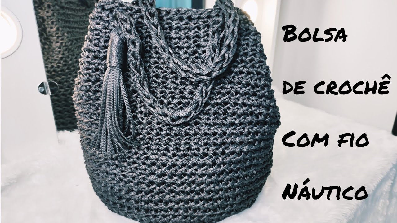 bolsa de crochê em fio náutico - bag crochet