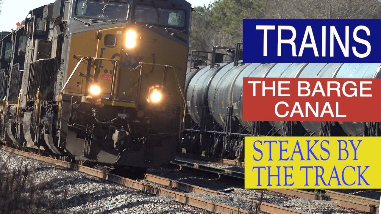 Trains, Barge Canal & Steaks By the Track