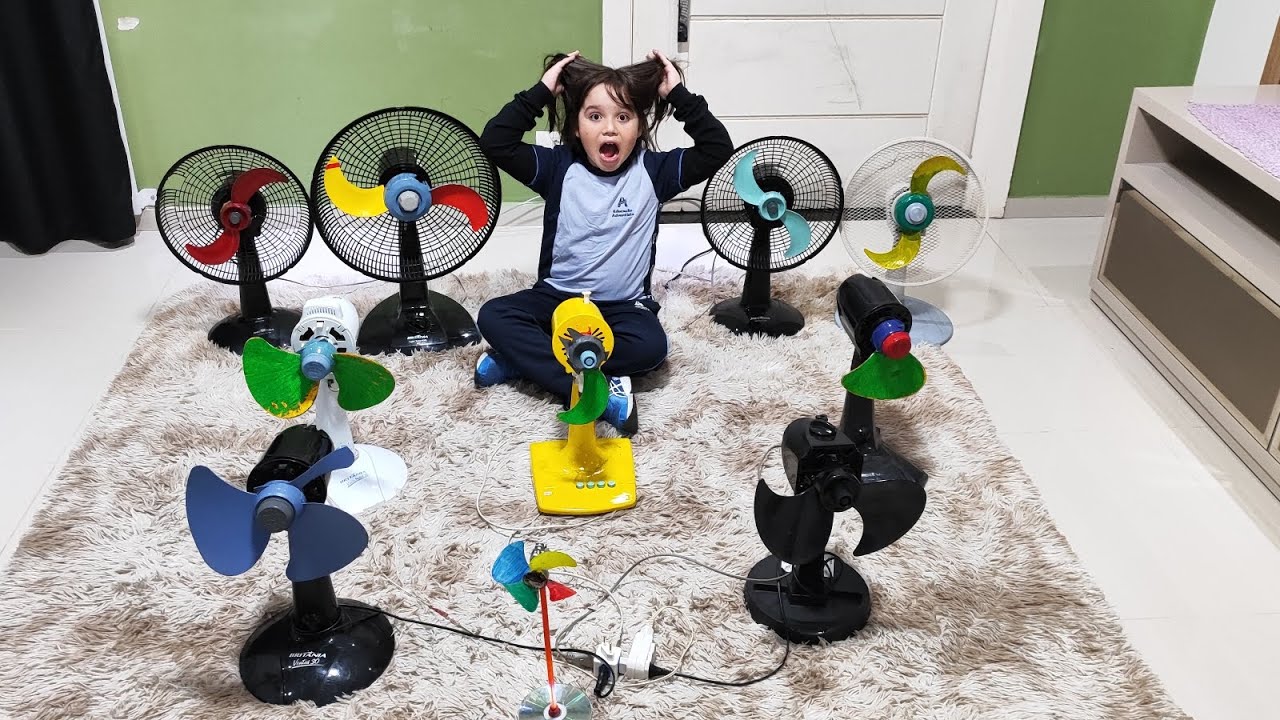 COLOCAMOS 9 VENTILADOR COM HÉLICE QUEBRADA COM 2 PÁ @pietronateloficial #jesus #kipasangin #fan