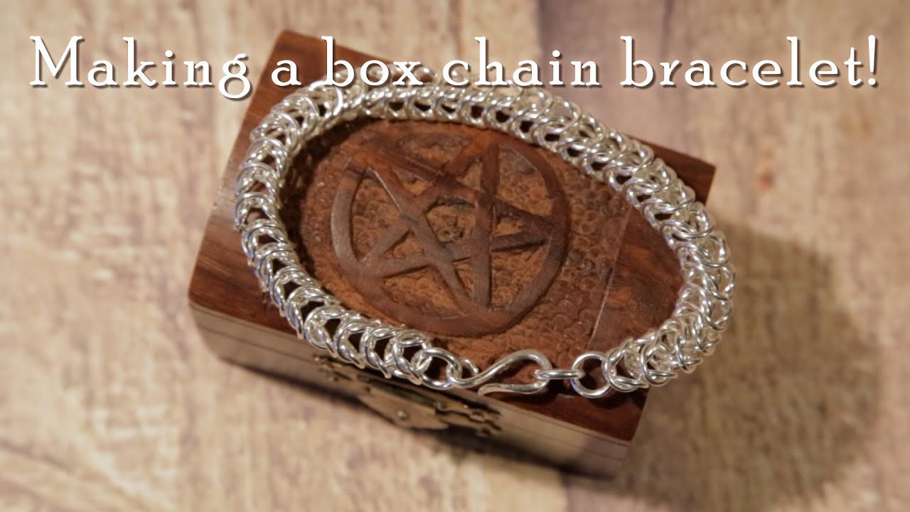 Silver box chain bracelet