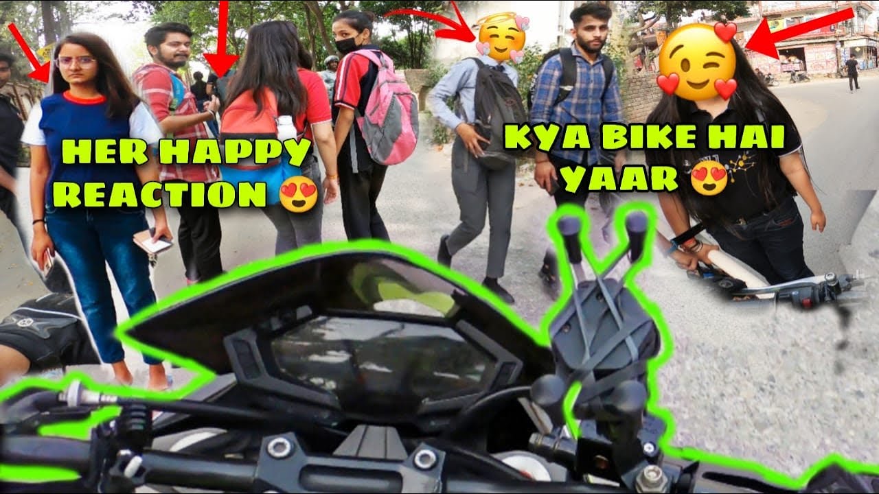 Cute College Girls Reactions On My Superbike||Cute girl Impressed ||Public Reaction #reaction #girl