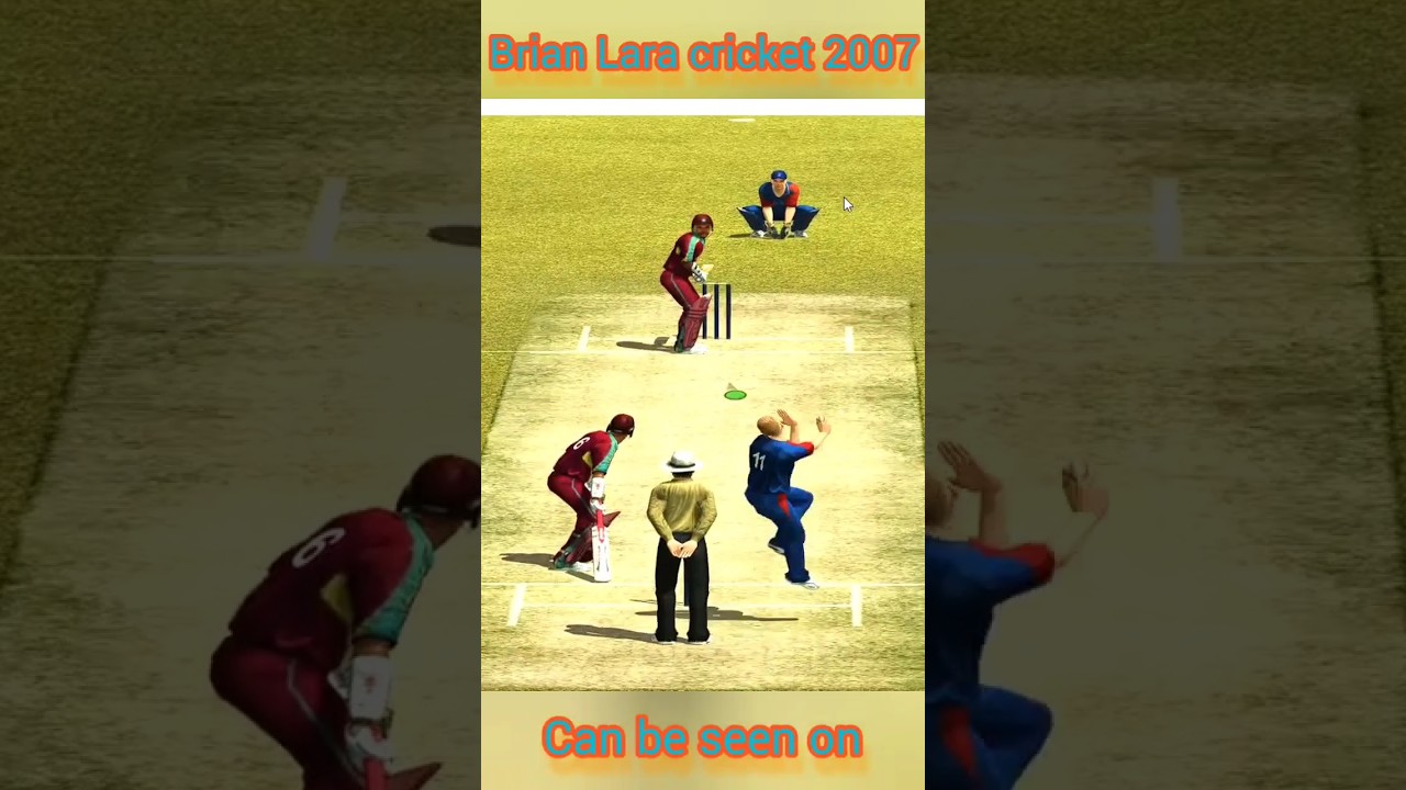 Aftertouch in old cricket game ft Brian Lara cricket 07#cricket22#aftertouch#