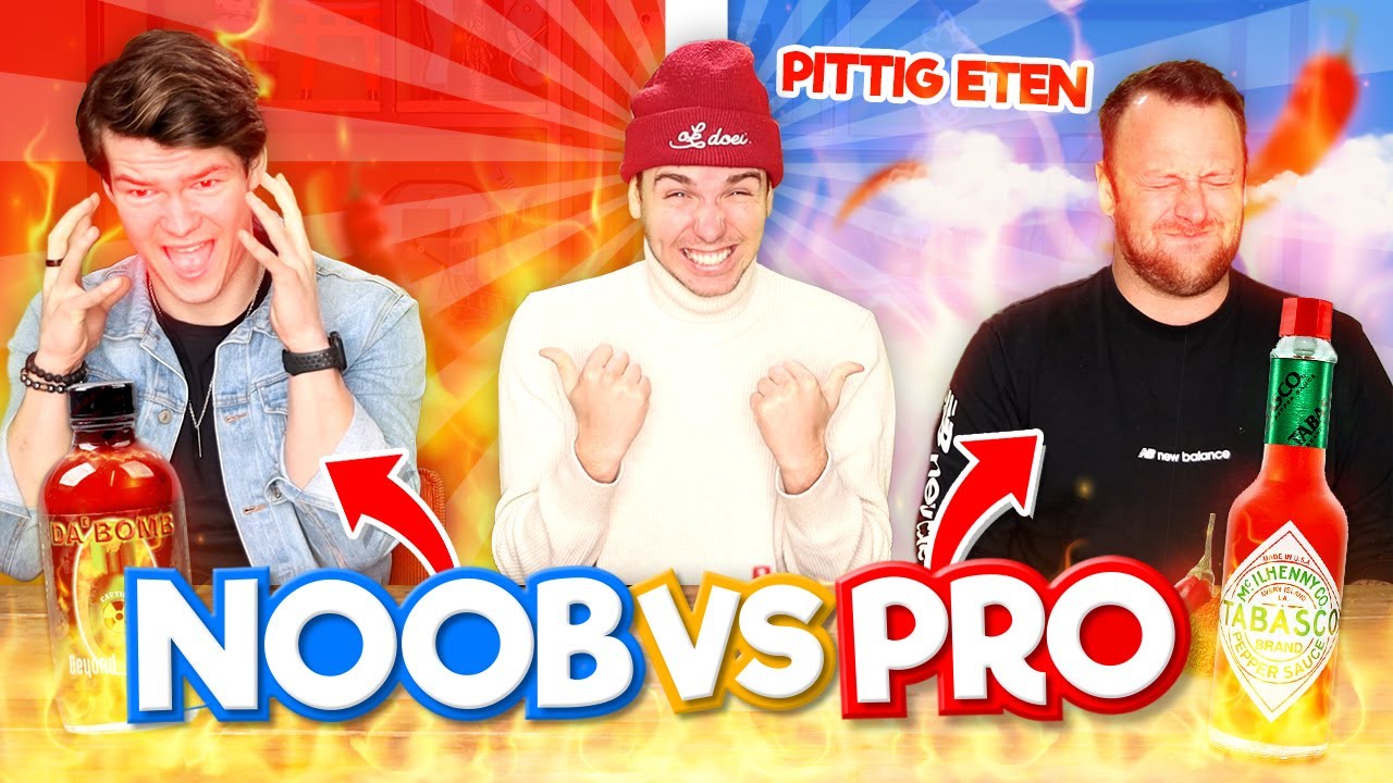 NOOB vs PRO PITTIG ETEN!