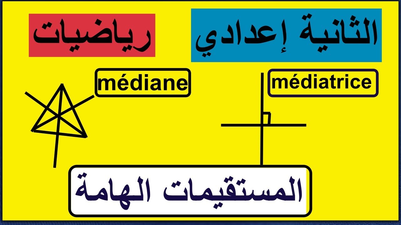 الثانية إعدادي(المستقيمات الهامة)